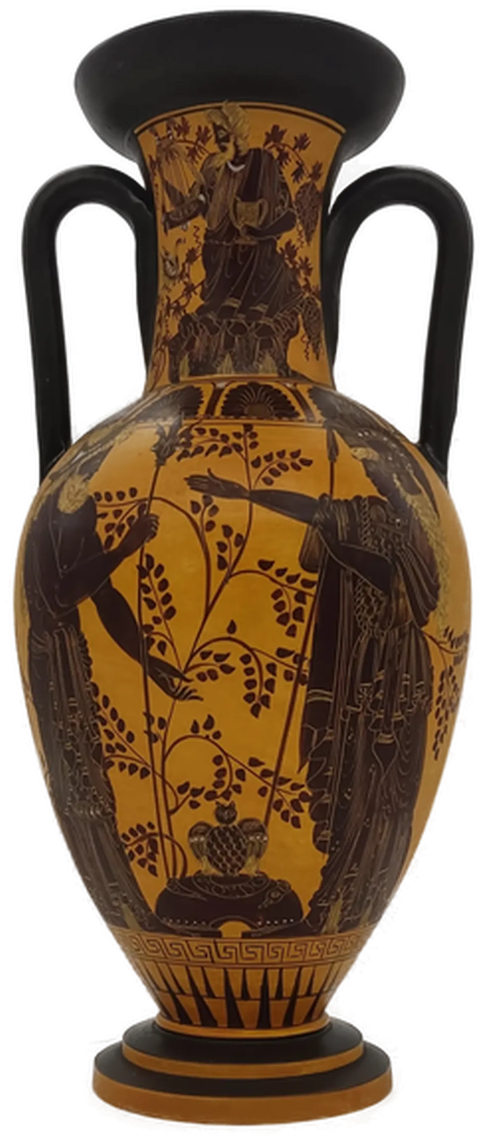 Handgemalte Vase der griechischen Mythologie aus Ton, Höhe 36cm – Bild 3