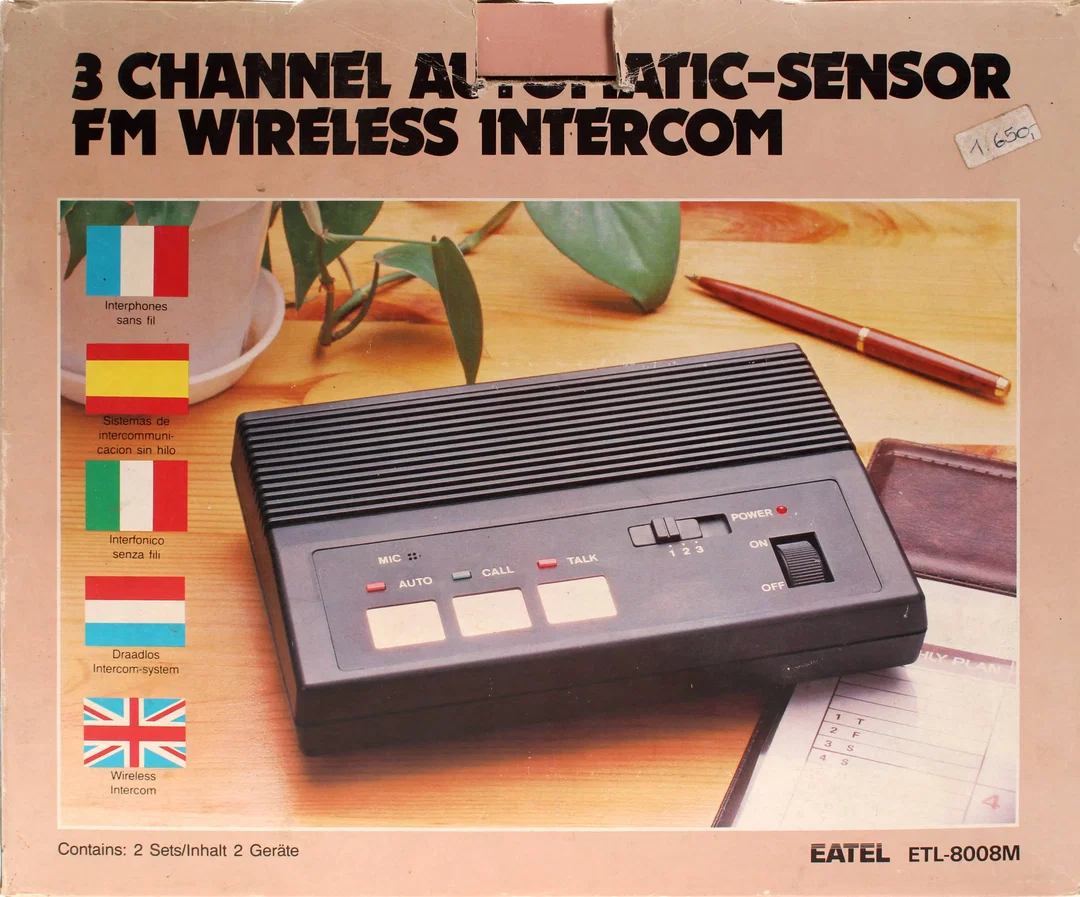 2×Geräte FM Wireless Intercom, Gegensprechanlage (3-Channel) im Originalkarton — EATEL / ETL-006M — Vintage, gebraucht – Bild 2