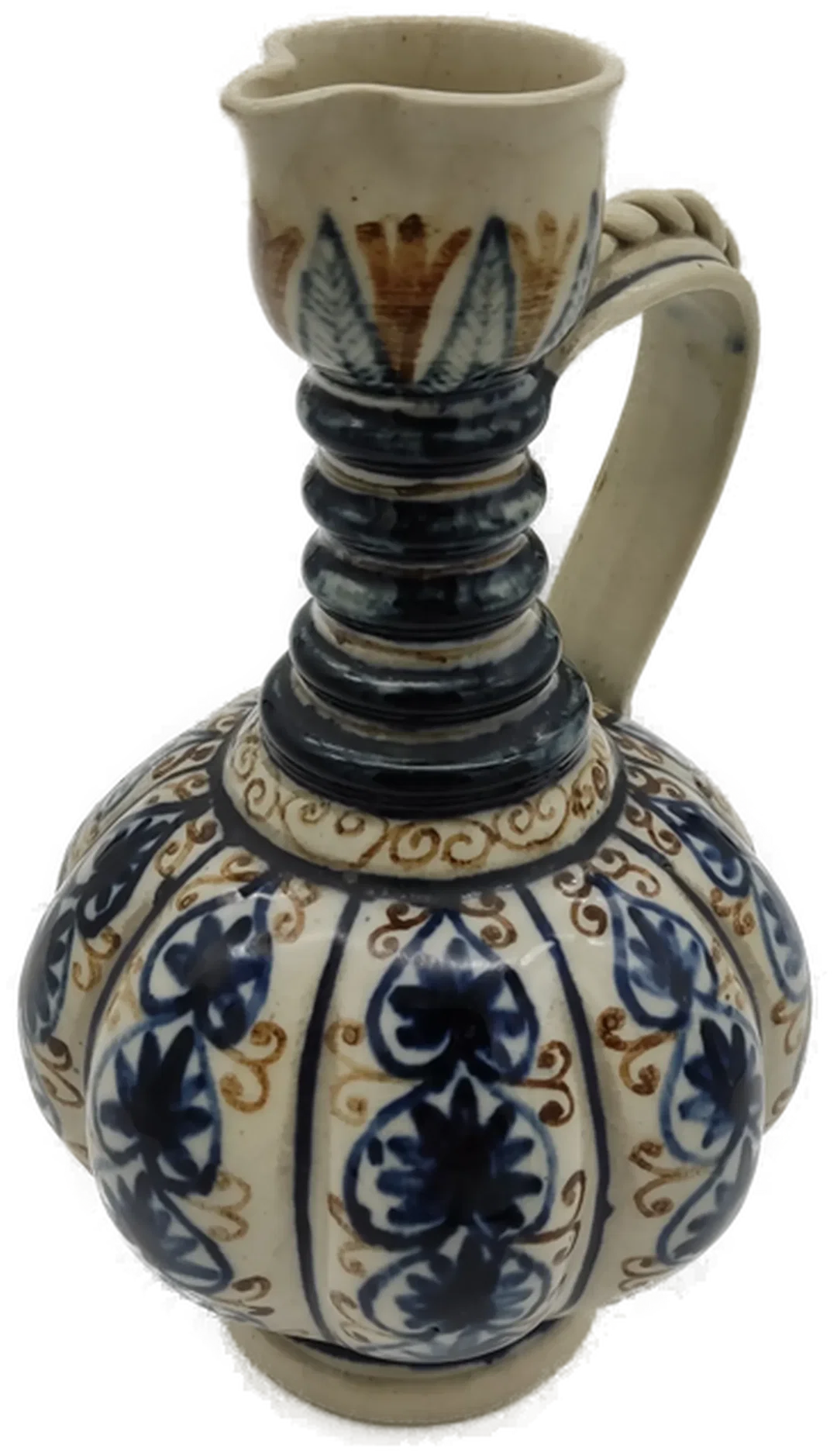 Vintage Krug Keramik handbemalt - H/21 cm – Bild 2