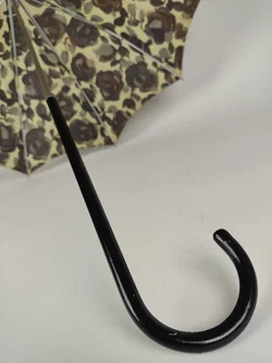 Vintage-Flanierschirm / Sonnenschirm / Damenschirm - beige-braun gemustert - Bild 5