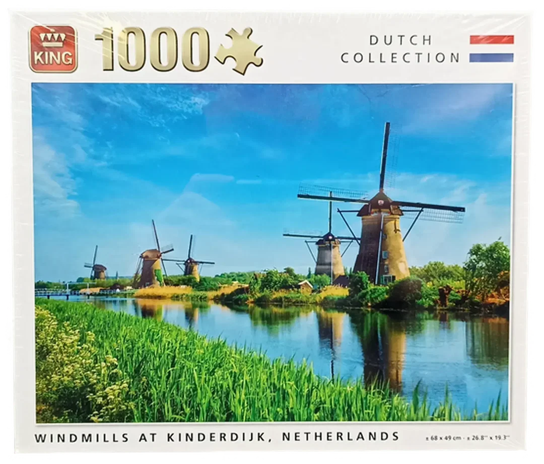 King Puzzle 1000 Teile Windmühlen (OVP)  – Bild 2