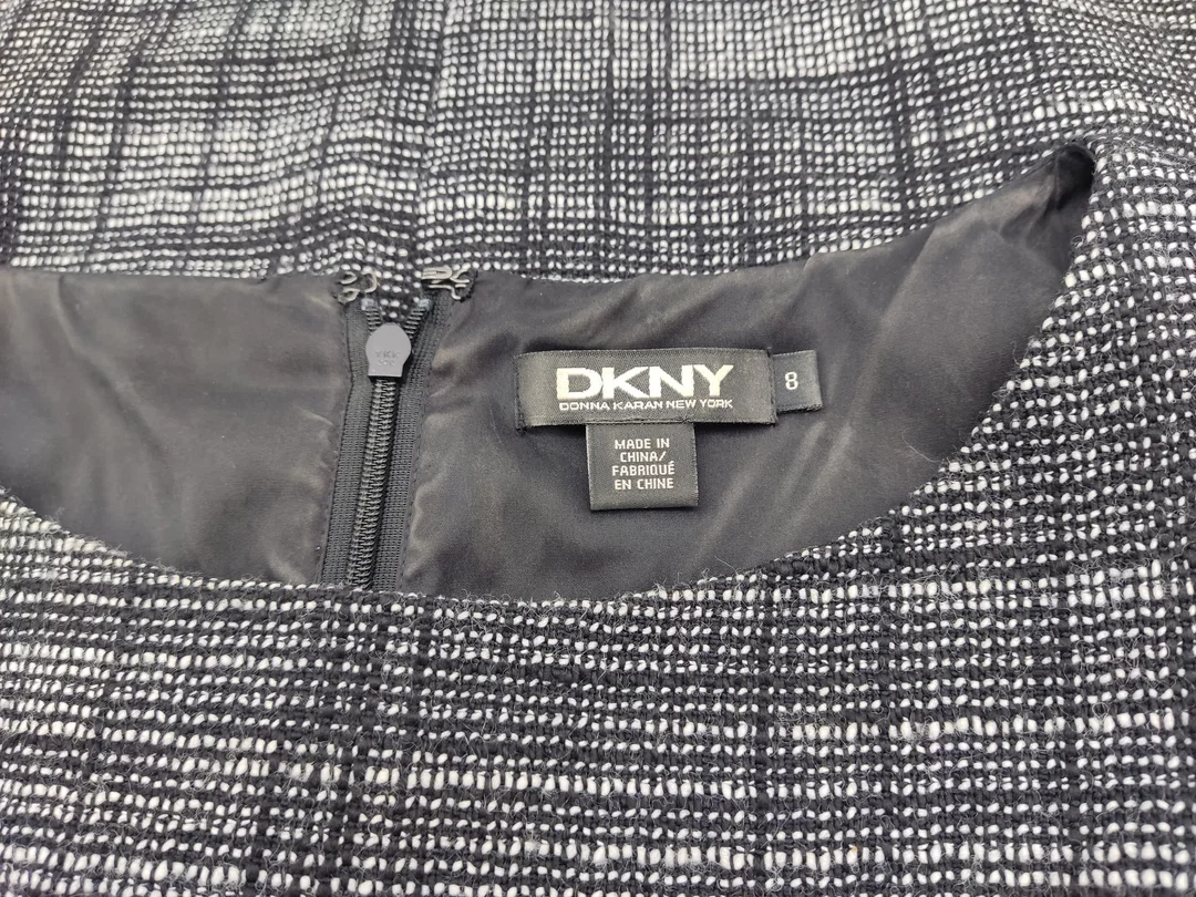 Donna Karan Damen Kleid schwarz/ weiß Gr. 8 – Bild 3