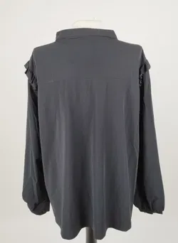 Klassische PENN&INK Bluse Schwarz - Gr. 42 / 72% Polyamid, 28% Elasthan - Bild 3