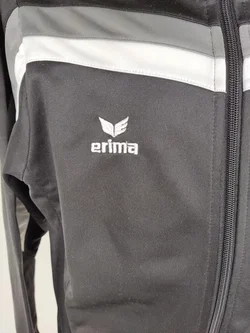 Kinder Sportjacke erima langarm, Größe 164, schwarz/weiß – Vorschau 2