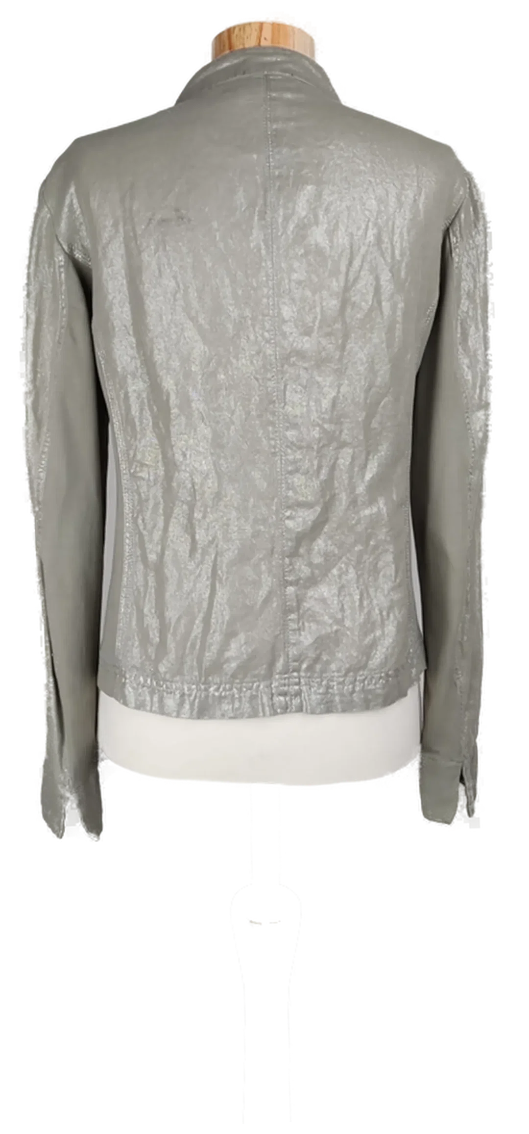 Crisca Damen Jacke grau glänzend - L/42 – Bild 2