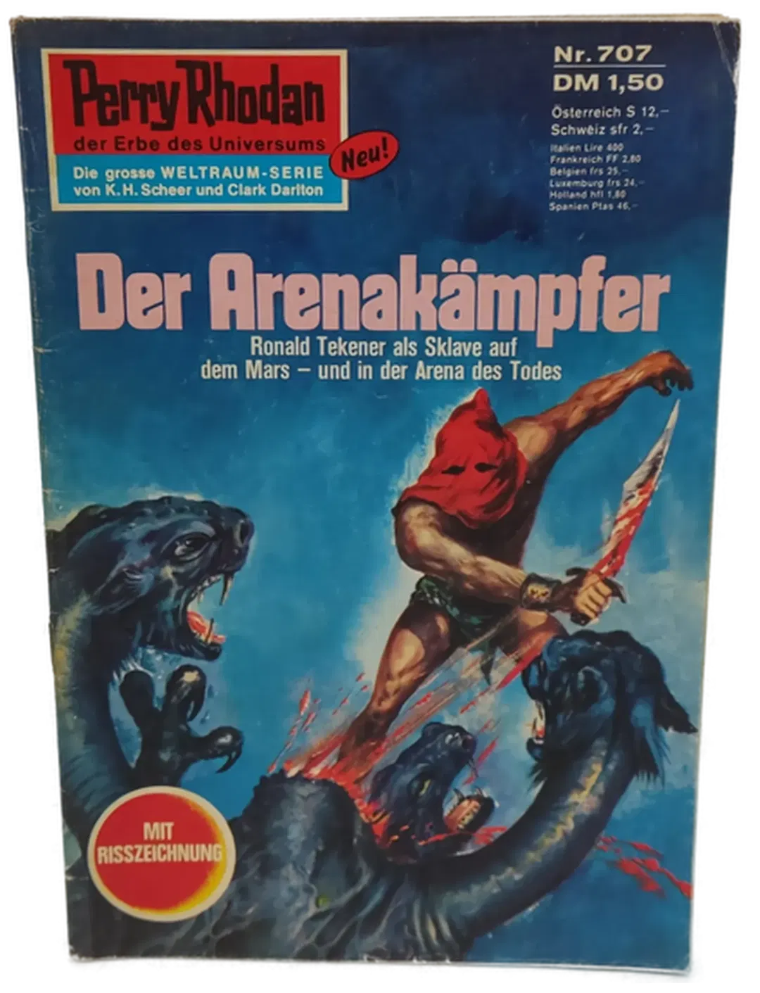  Romanheft Perry Rhodan Der Arenakämpfer Erstauflage Nr.707 - Bild 2