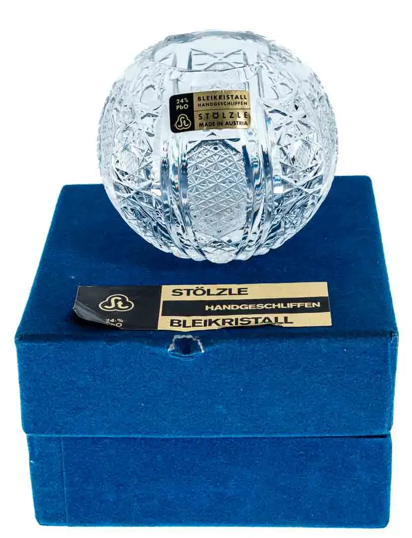 Stölzle Bleikristall Kugelvase ca 7cm - Bild 4