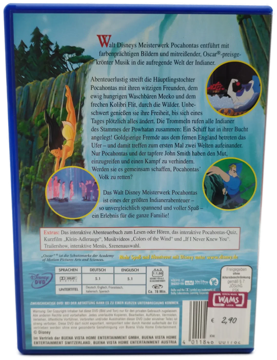 Pocahontas, Eine indianische Legende - Walt Disney / DVD – Bild 2
