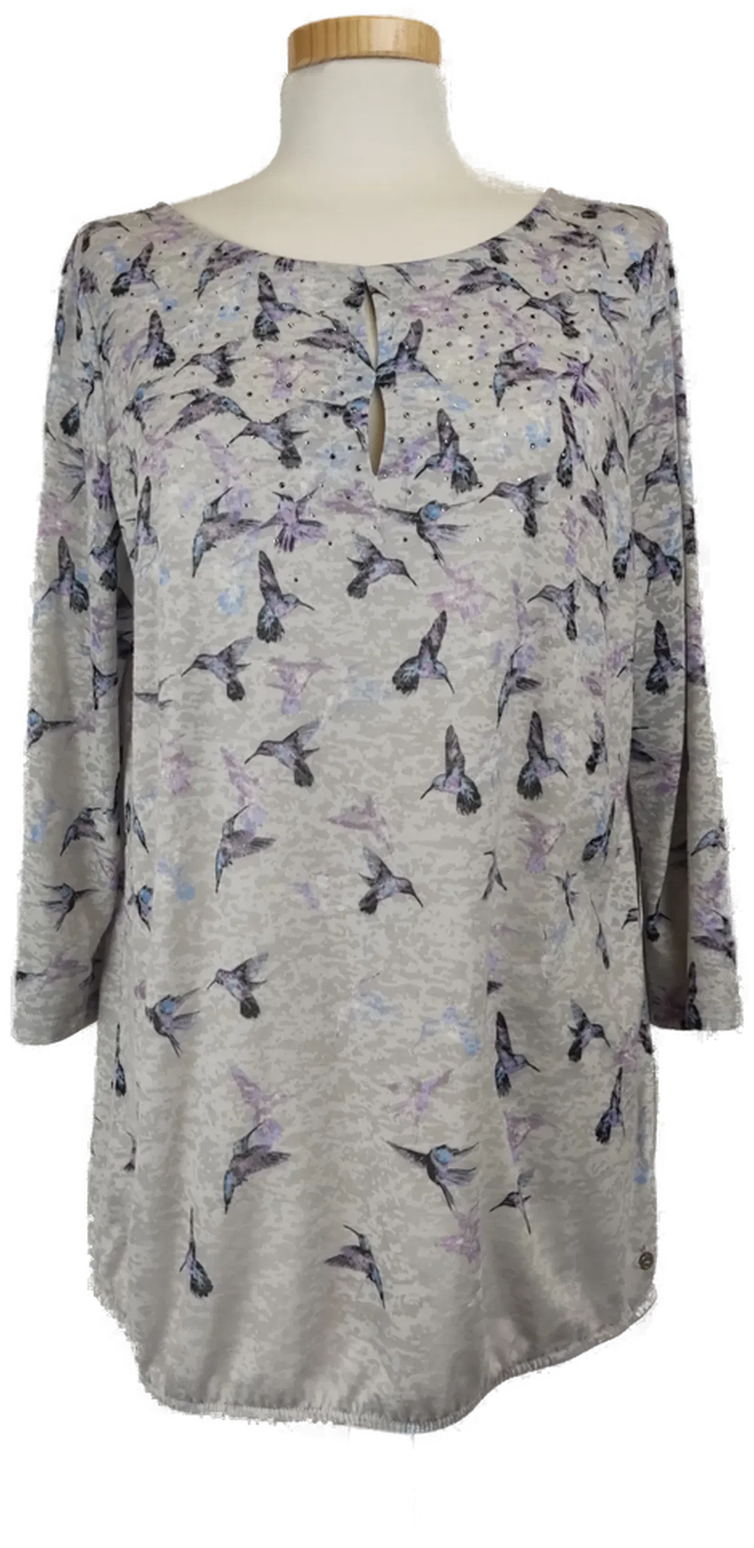 Gerry Weber Shirt grau mit Vögel- L/40 - Bild 4