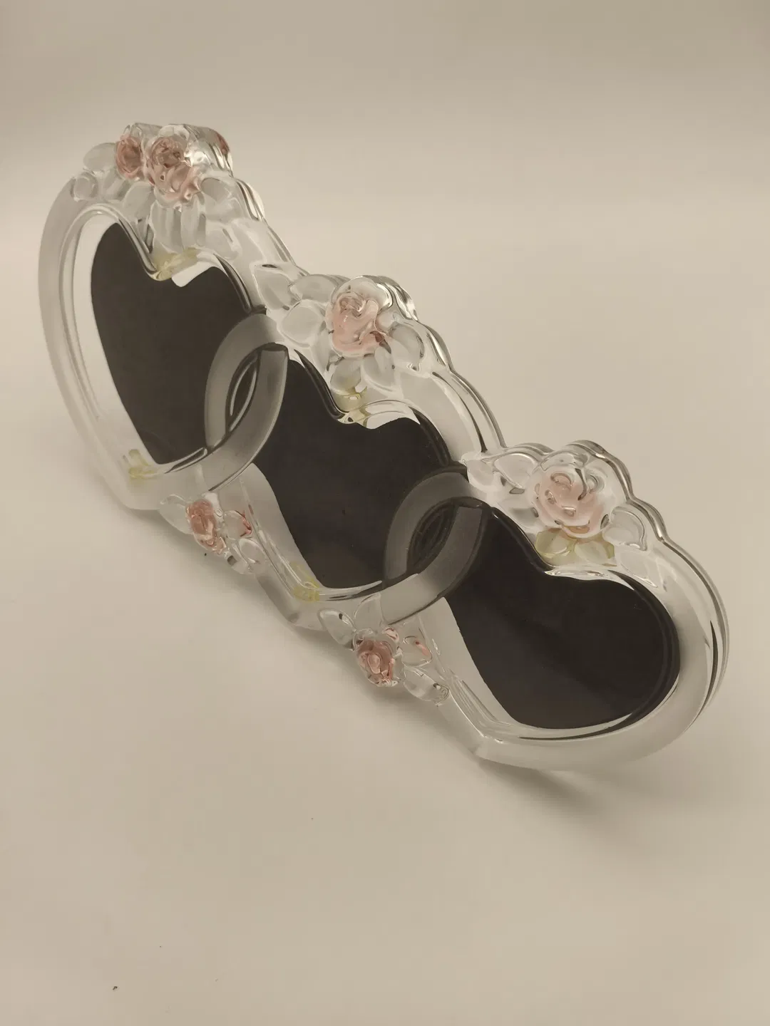 Fotorahmen, Walther Glas, 3fach-Herz, vintage 80er - Bild 1