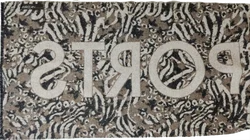 Marc Cain Damen Schal mit Animal-Print und Schriftzug in erdigen Naturfarben - Bild 3