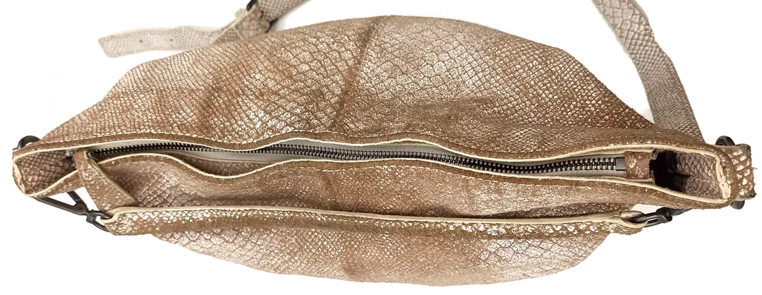 Liebeskind Berlin Ledertasche schlangenoptik braun/weiß – Bild 6