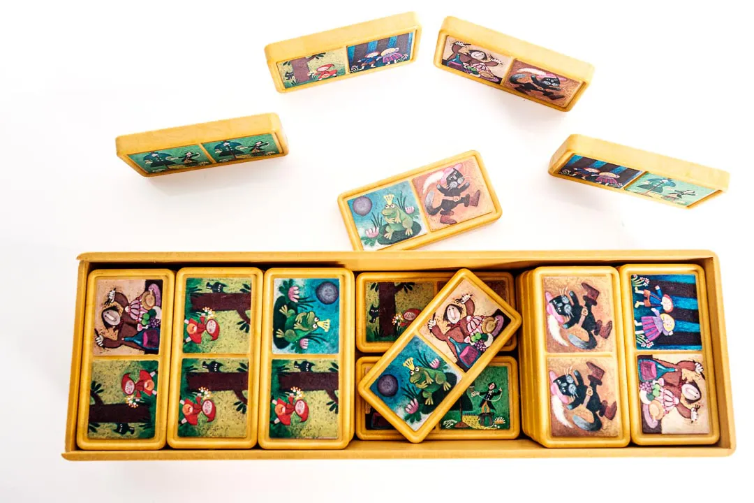 Märchen Domino 28 Steine Kunststoff – Bild 3