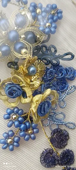 Vintage Hängendes Osterei Mit Perlen | Klosterarbeit - Bild 5