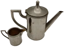 alte Tee und Milch-Kanne Metall - Bild 4