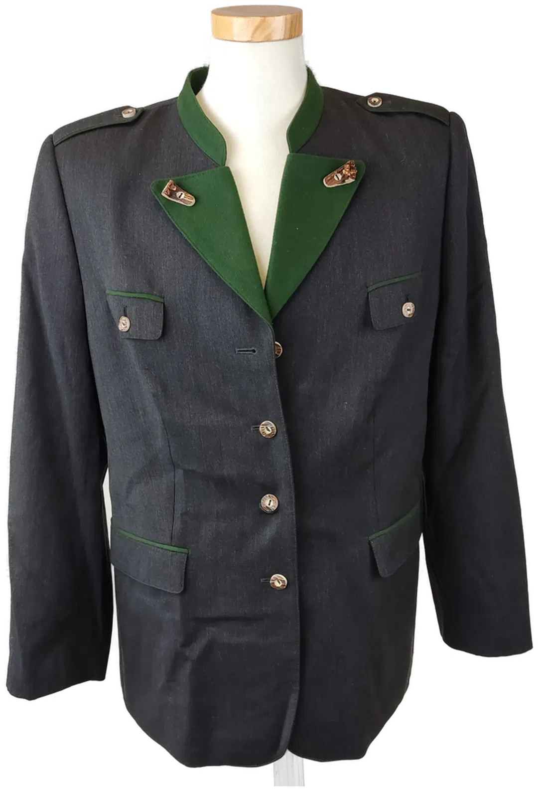 Kaiseralm Herrentrachtensakko grau, grün - XL - Bild 4