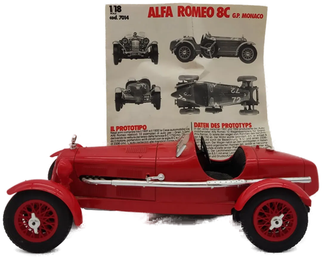 Burago Auto Alfa Romeo 2300 Monza rot 1/18 - Bild 2