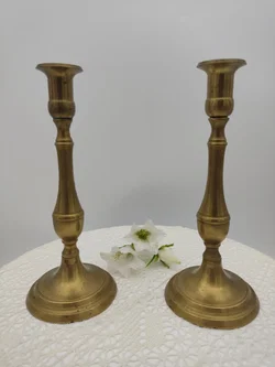 Kerzenständer Messing Gold 2er Set, 23,5 cm | Patina-Schatz - Bild 2