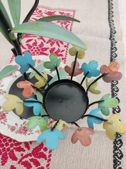 Porzellan-Teller Seltmann Bavaria  Blumen-Kerzenhalter  | DIY-Schatz - Bild 7