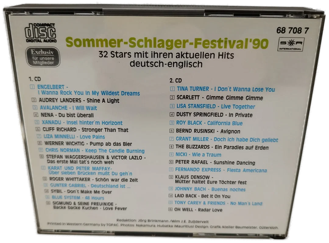 Sommer-Schlager-Festival '90 - Doppel CD Set – Bild 2