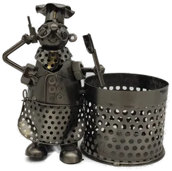 Metall-Stiftehalter mit Schweißerfigur - Bild 2