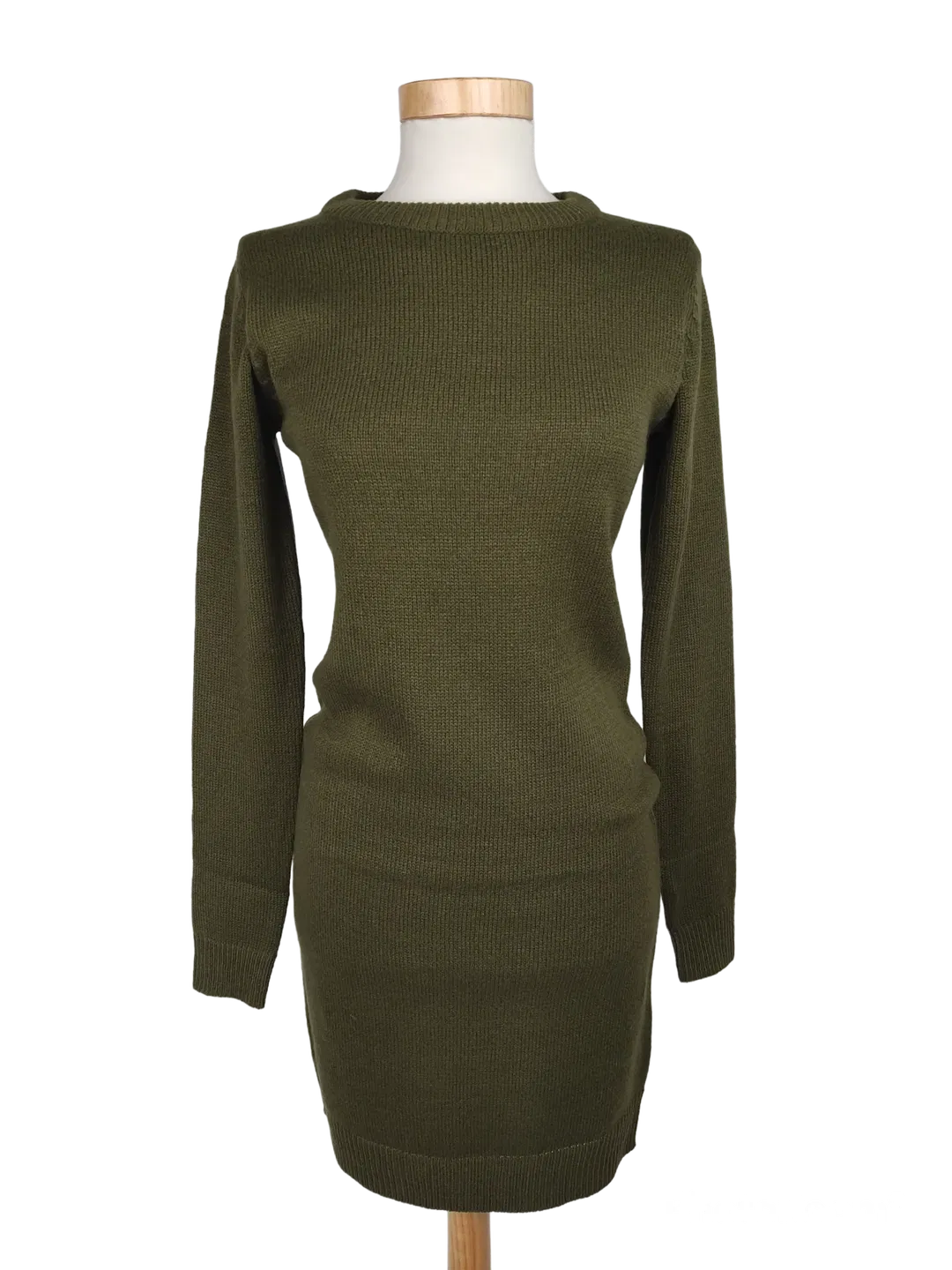 Brave Soul Damen Pulloverkleid, oliv - Gr. XS - Bild 1