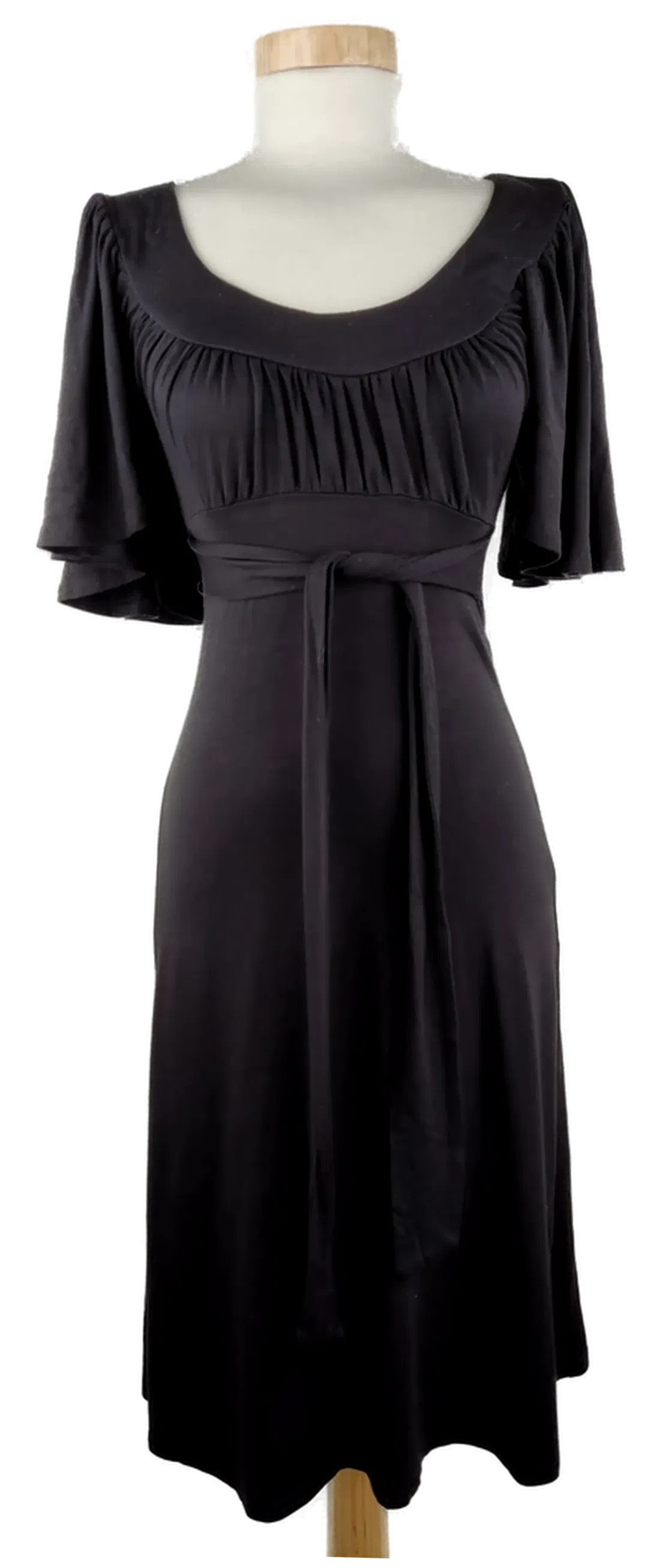 Kleid 'Clockhouse', kurzarm mit Rundhalsausschnit, schwarz, Größe XS - Bild 1