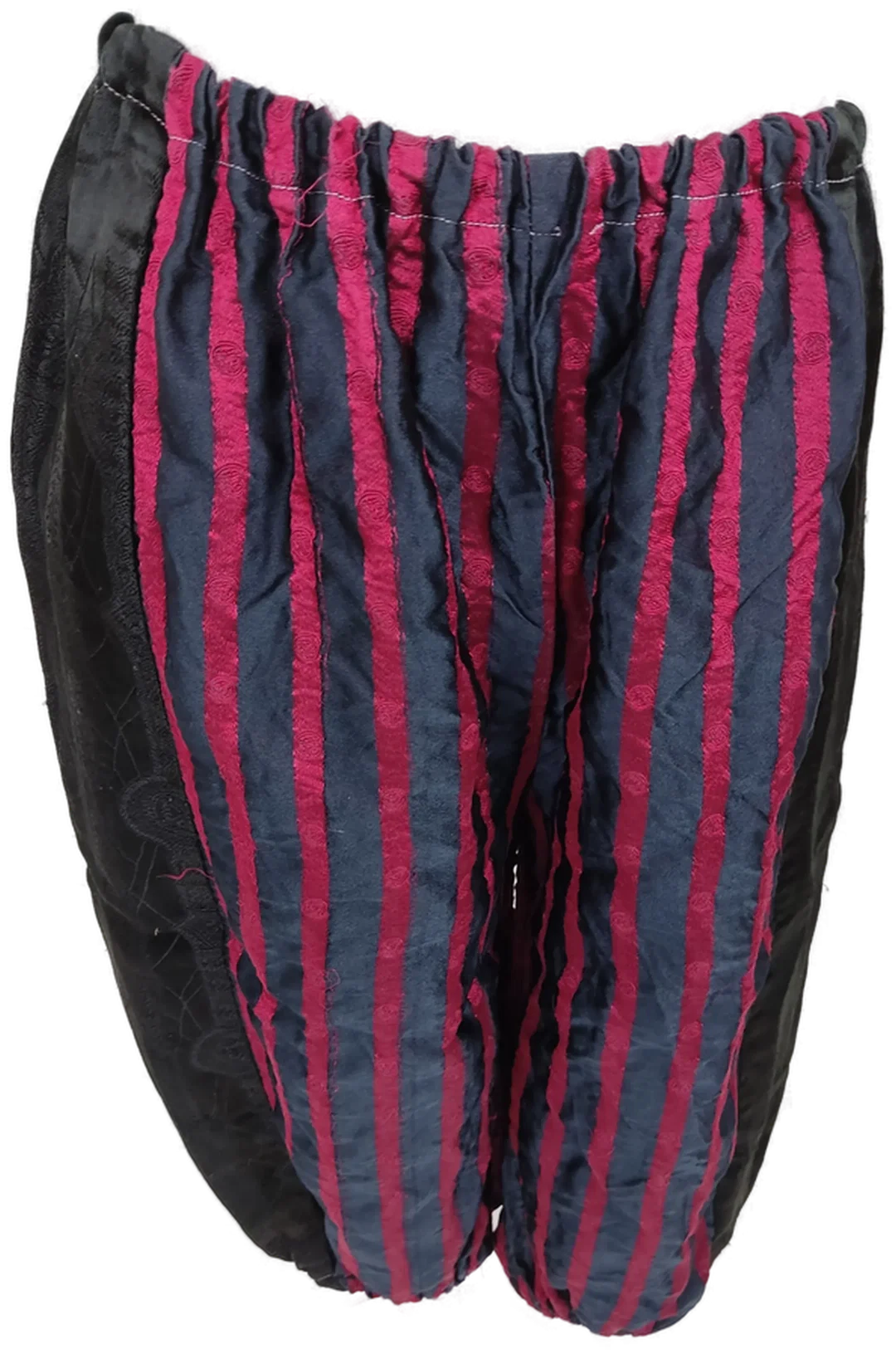 Faschingskostüm "Harlekin", dreiviertelarm mit Rundhalsausschnitt, schwarz/weinrot, Größe 141/146 (geschätzt) – Bild 4