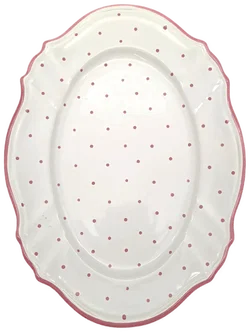 Servierplatte Gmundner Keramik - Rosa Tupferl (5-teilig) – Vorschau 4