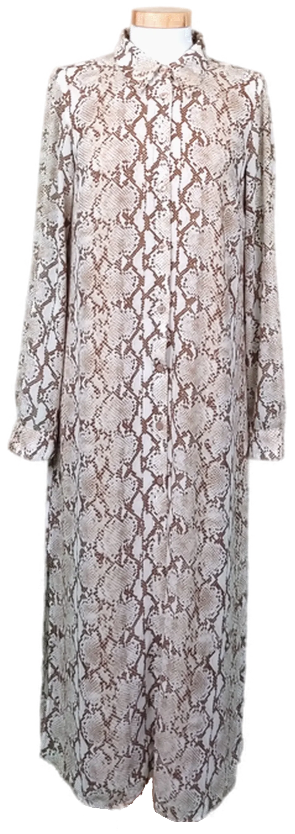 Michael Kors Maxikleid schlangenoptik braun/beige Gr. XS - Bild 4