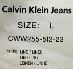 Calvin Klein Jeans Leinenkleid grau Gr. L - Bild 4