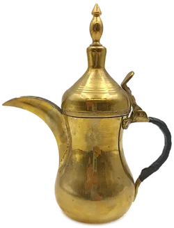Dallah traditionelle arabische Messing-Teekanne Vintage – Vorschau 2