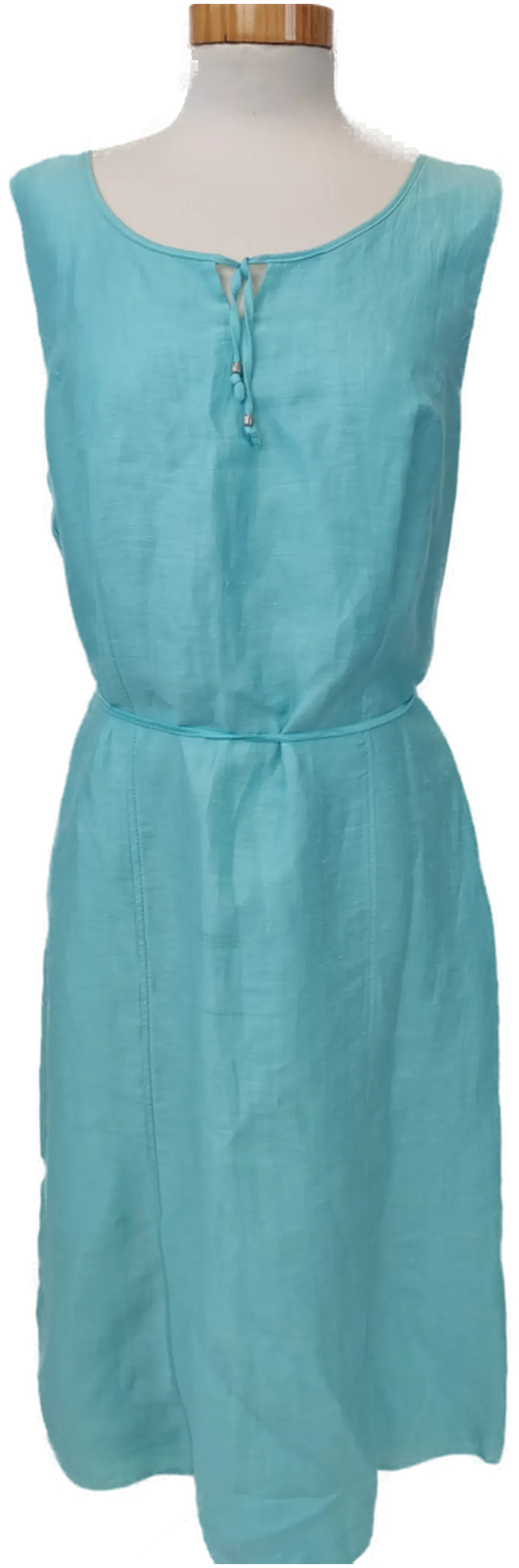GERRY WEBER Damen Leinenkleid mit Bindegürtel türkis - 44 - Bild 4