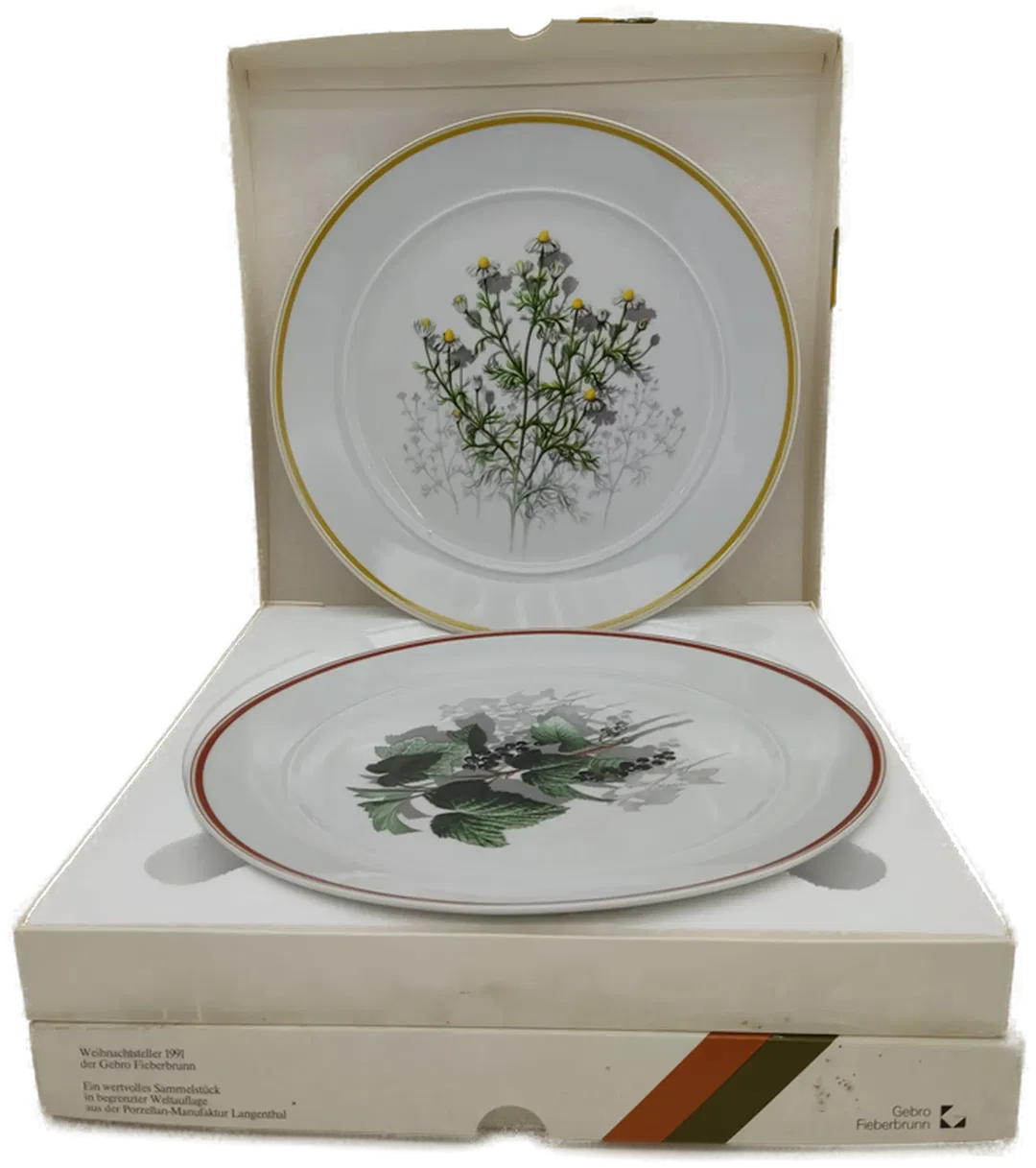 Suisse Langenthal Wandteller Blumenmotiv,  ca. 26 cm, Set (2 Stück) - Bild 1