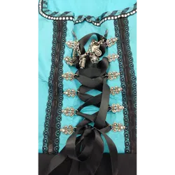 Country Line Damenkleid, türkis-schwarz - Gr. 36 - Bild 5