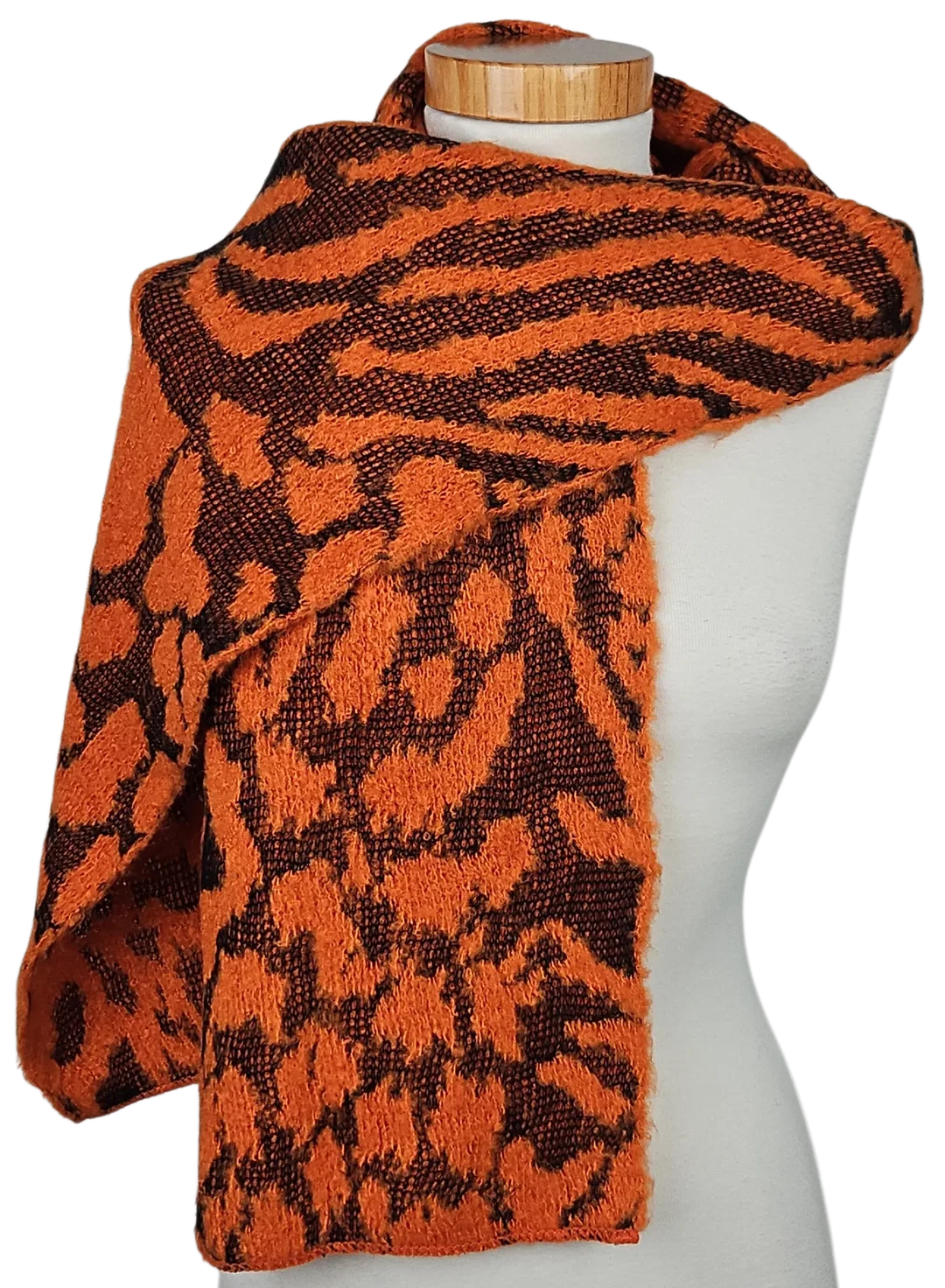 Damen Schal - orange/schwarz   - Bild 1