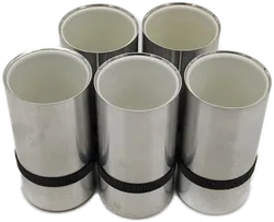 5 Schnapsbecher AACHEN GERMANY DESIGN PAT. PEND. Kunststoff/Metall - Bild 1
