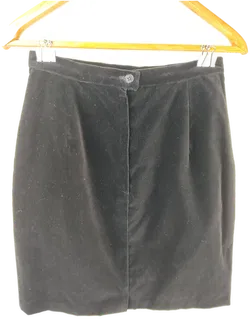 Damen Midi Samt Rock schwarz - M/38 - Bild 2