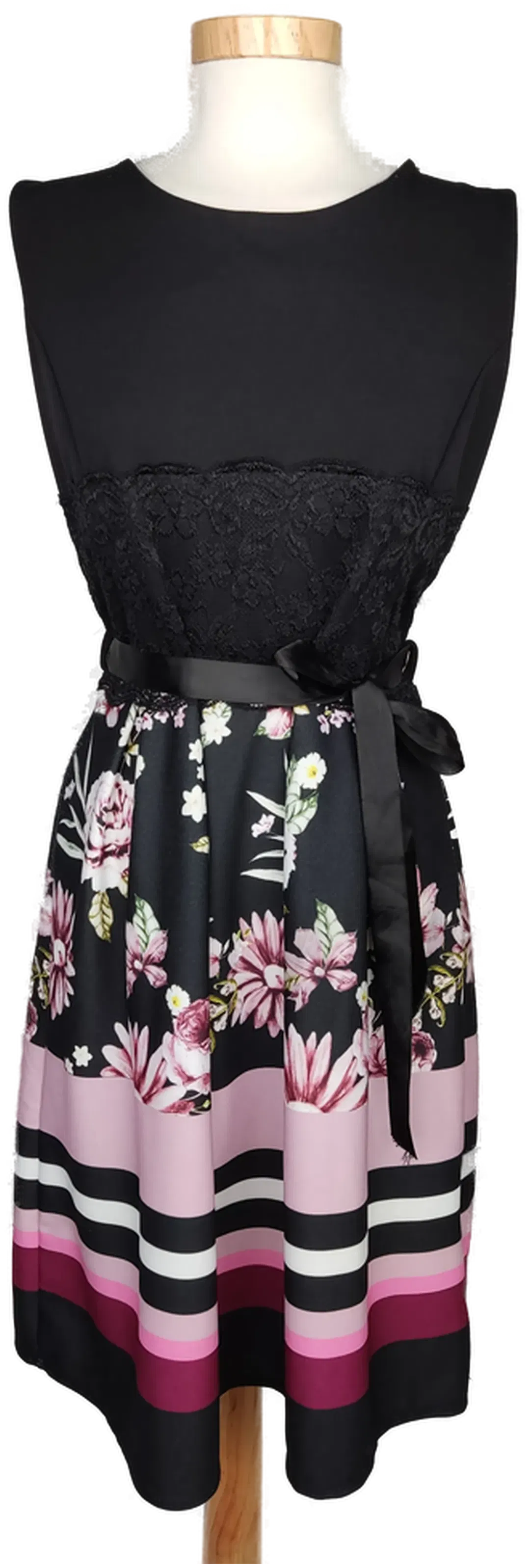 Colosseum Damen Kleid schwarz/rosa geblümt - L/42 - Bild 1