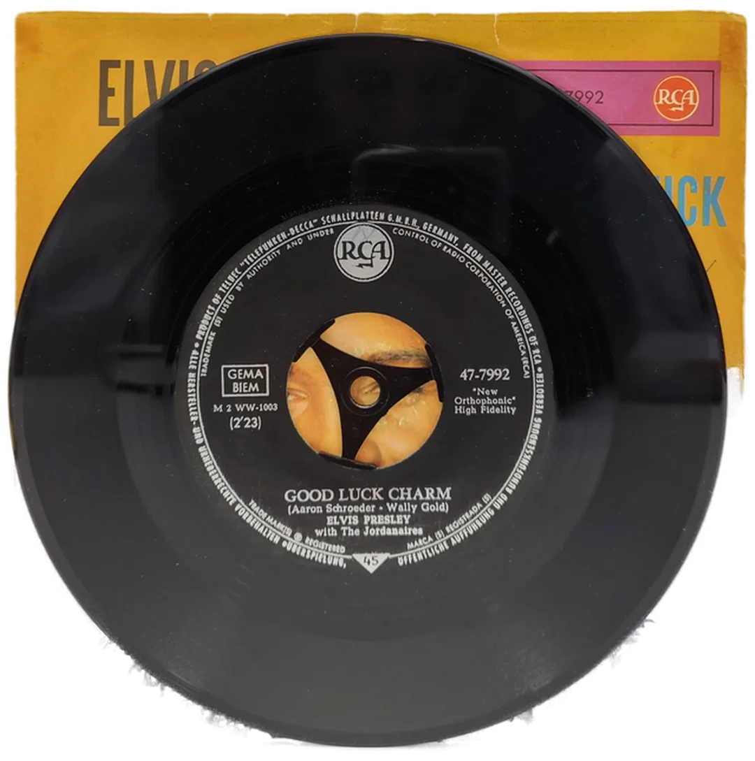 LP Vinyl Elvis Presley "Good Luck Charm / Anything That's Part Of You" Single, Vintage – Bild 2