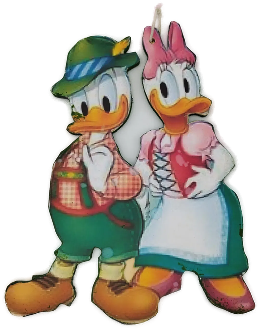 Donald & Daisy Deko / Print auf Holz dünn und leicht ca. 28cm  - Bild 1