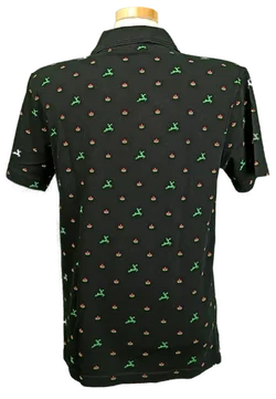 Nockstein Trachten Herrenpoloshirt schwarz gemustert Gr. M – Vorschau 2