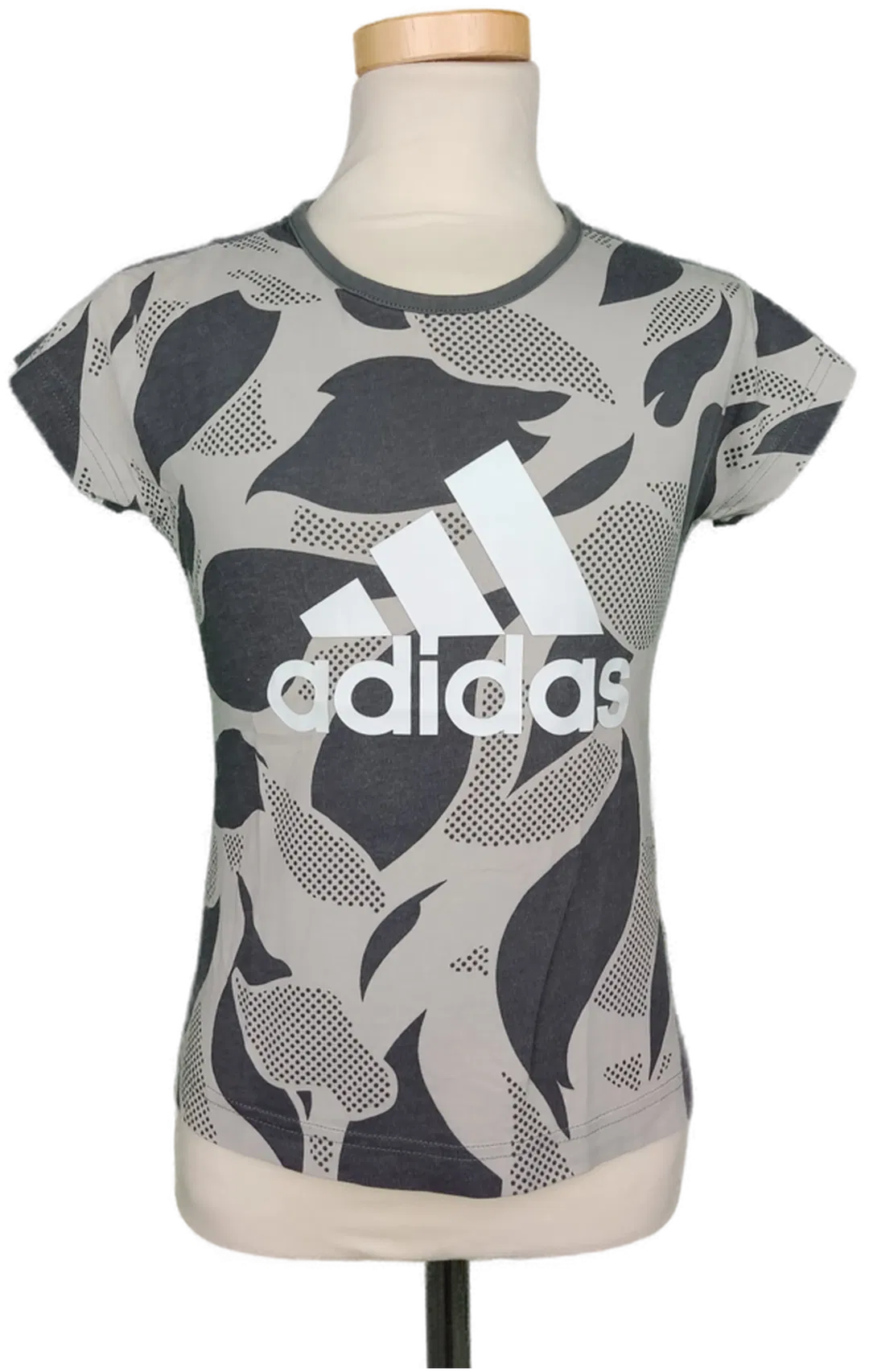 adidas Mädchen T-Shirt grau - 140 - Bild 4