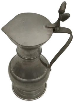 Zinnbecher Set 6-teilig von BMF (Bayerische Metallwarenfabrik) - Mittelalterliches Reliefmotiv - Reinzinn, inkl. Zinnkanne mit Deckel - Bild 7