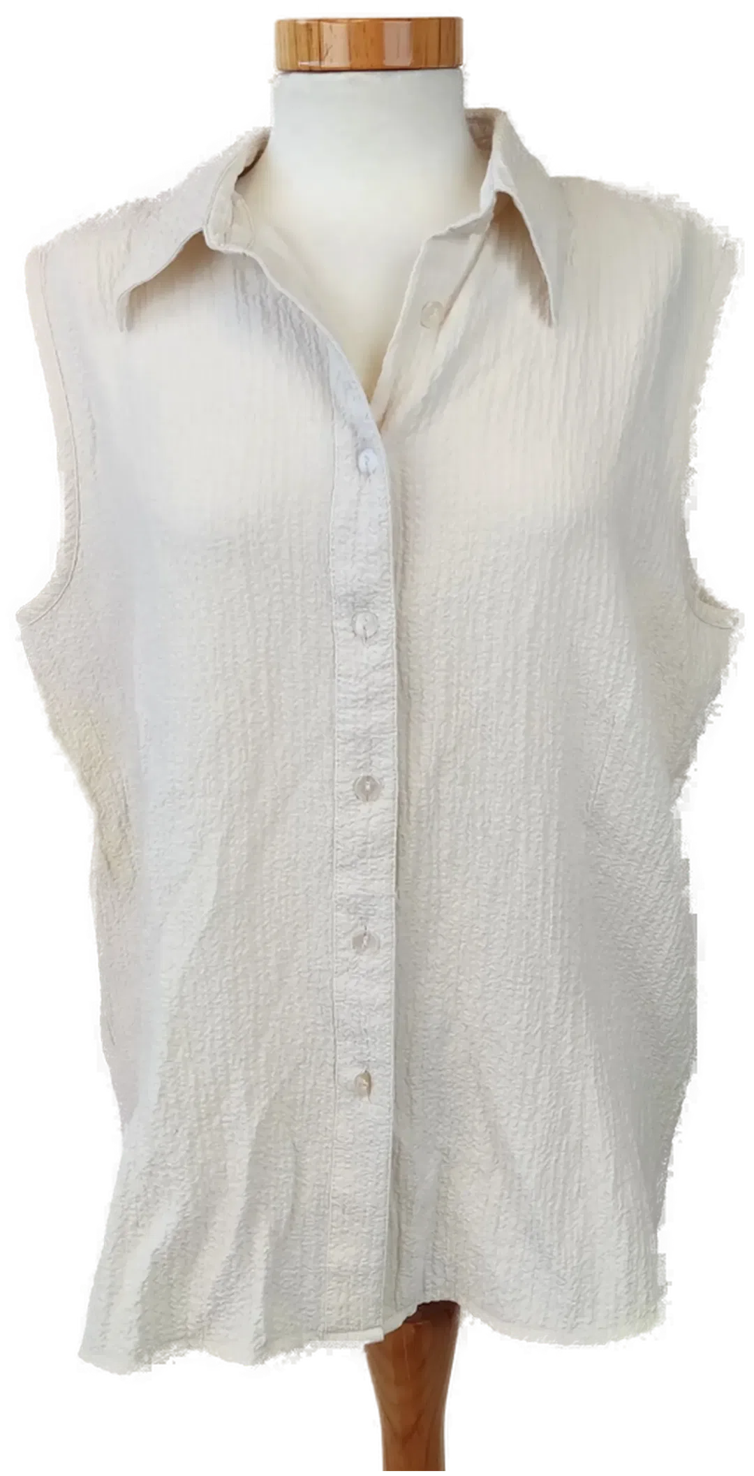 encadée Damenbluse ärmellos weiß - Gr. 42 - Bild 4