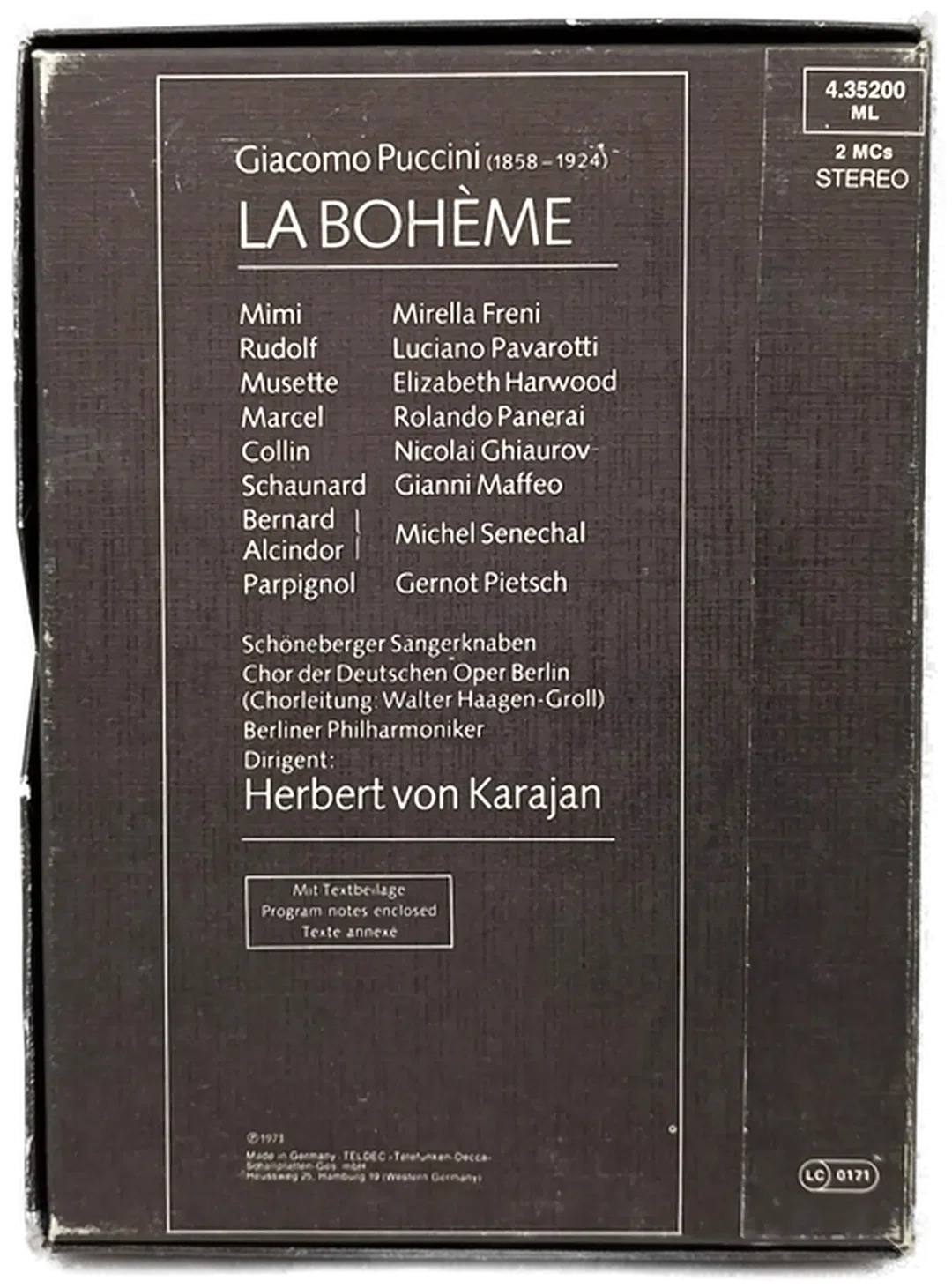 La Bohème auf 2 Musikkassetten  – Bild 2