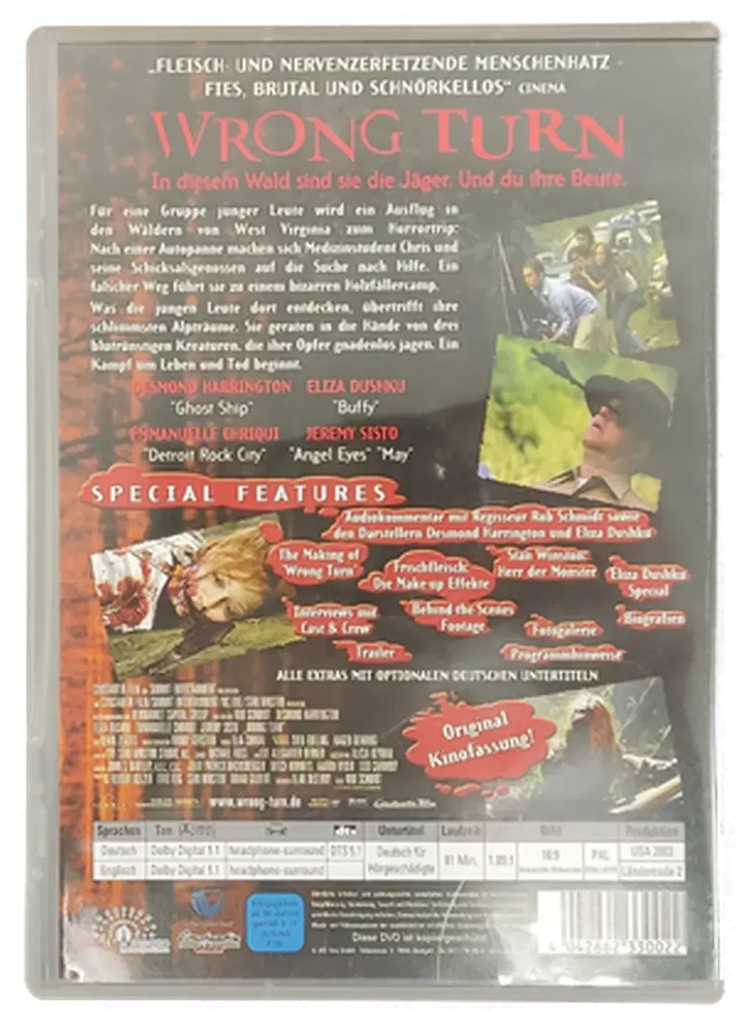 DVD "Wrong Turn" mit Desmond Harrington und Eliza Dushku – Bild 2