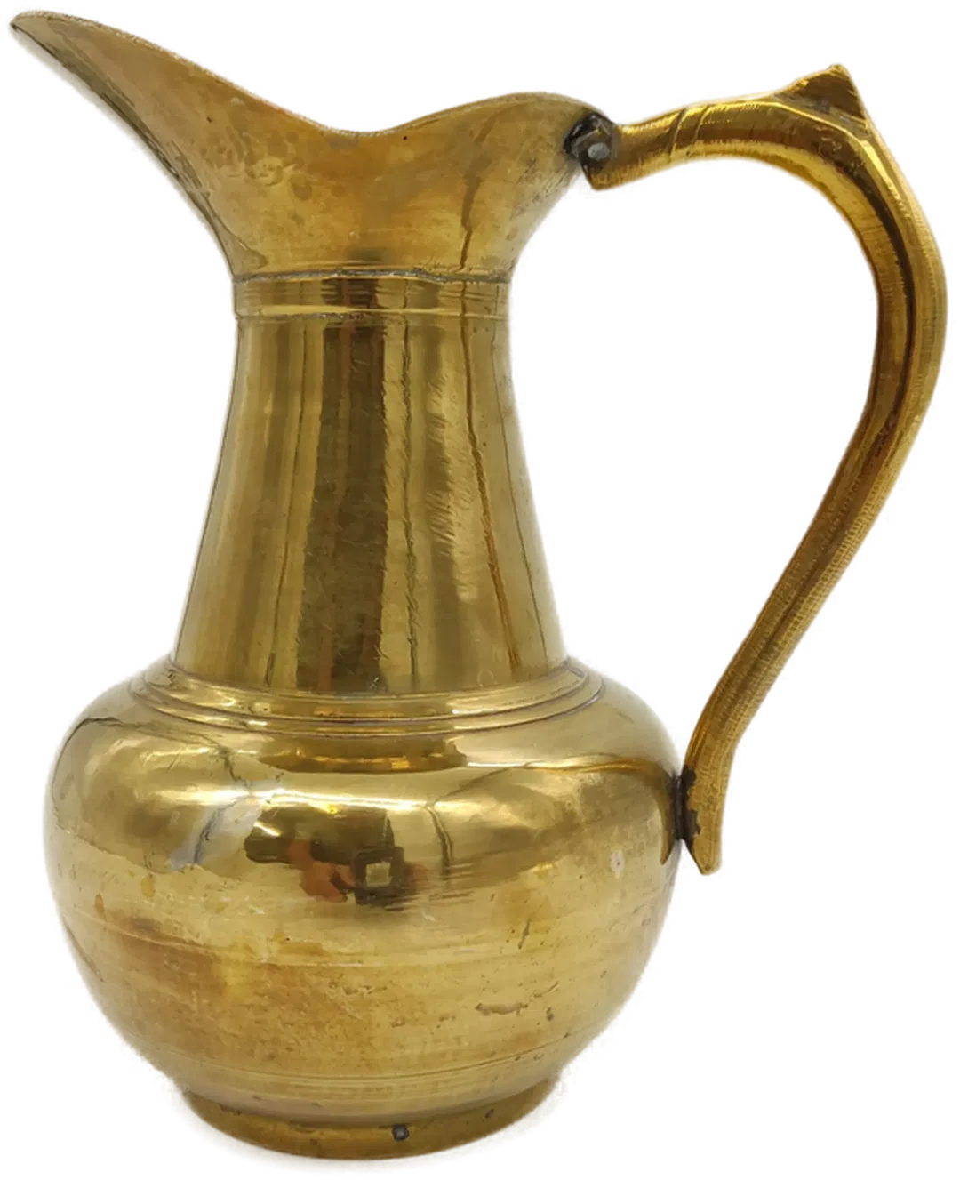 Jugendstil(?) Krug aus Messing mit Henkel - 22cm Vintage - Bild 1