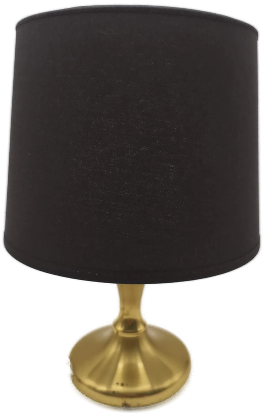 Tischlampe mit Messingfuß, Lampenschirm neu - Bild 1