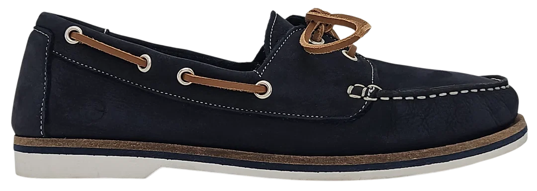Tamaris Damen Leder Mokassins, blau - Gr. 39 – Bild 5